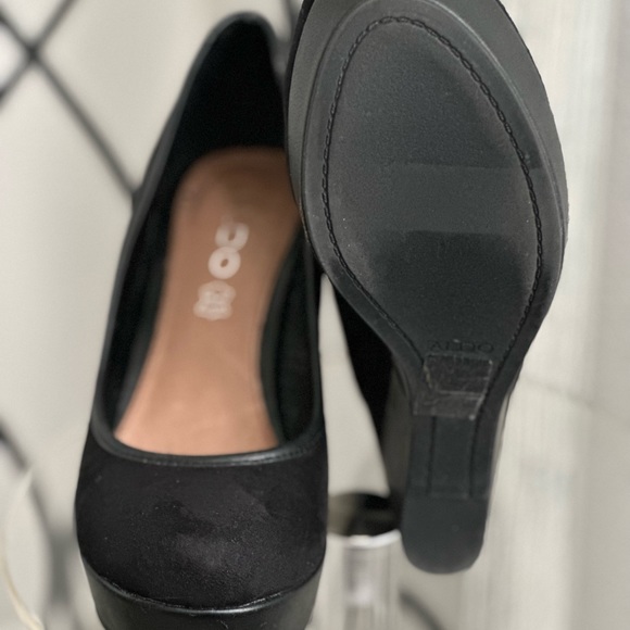 ALDO - Risano - 96 - Curated Black Suede Wedges in original box - Picture 4 of 5